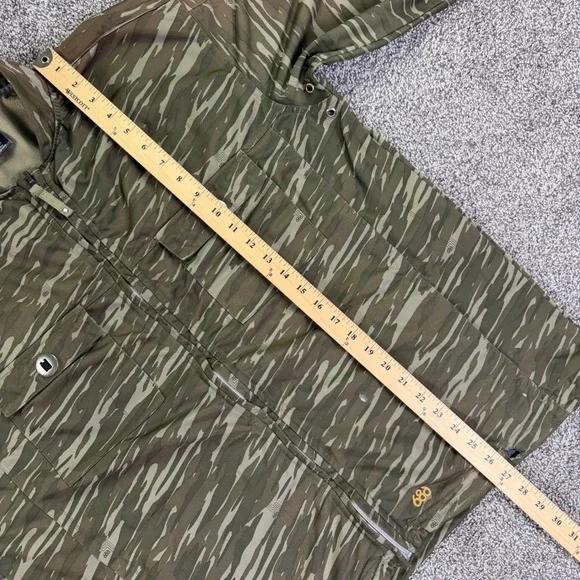 686 Tiger Stripe Camo Full Zip Fleece Jacket Mens XL Green Utility Techwear - Picture 14 of 16